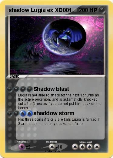 Pokemon shadow Lugia ex XD001