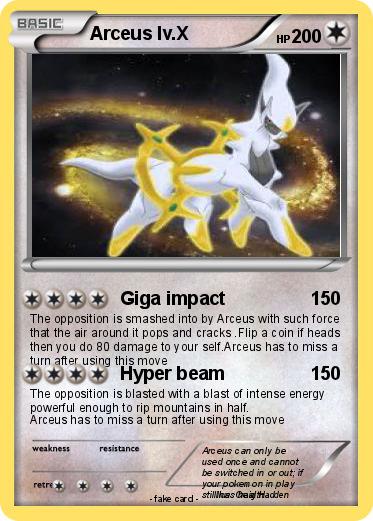 Pokemon Arceus lv.X