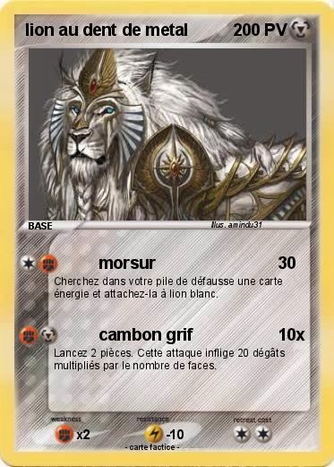 Pokemon lion au dent de metal
