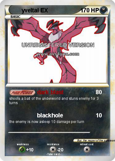 Pokemon yveltal EX