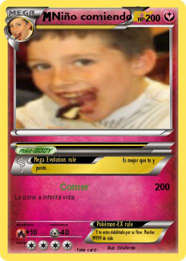 Pokemon Niño comiendo