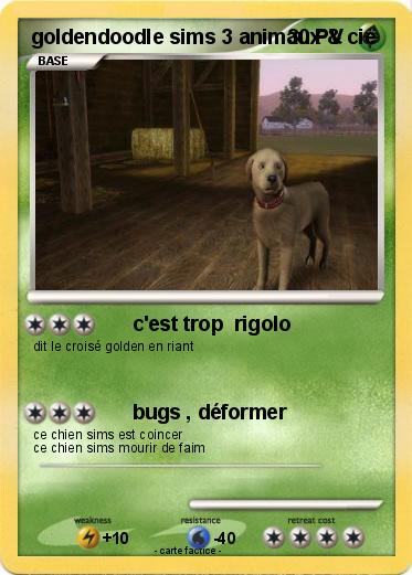 Pokemon goldendoodle sims 3 animaux & cie