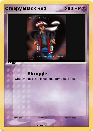 Pokemon Creepy Black Red