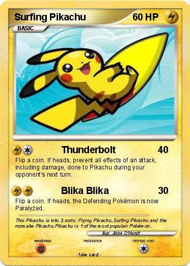 Pokemon Surfing Pikachu