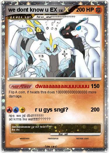 Pokemon we dont know u EX