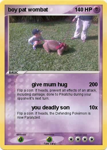 Pokemon boy pat wombat