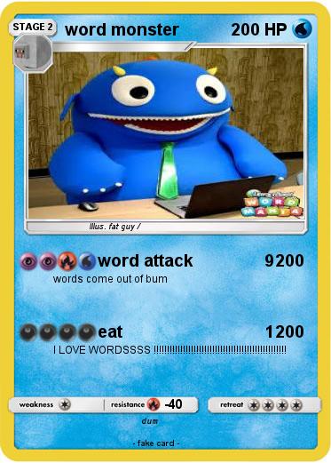 Pokemon word monster