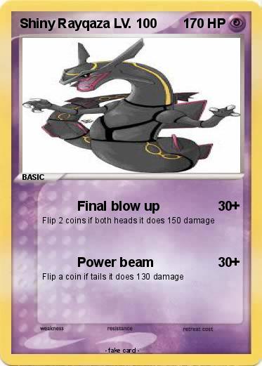 Pokemon Shiny Rayqaza LV. 100