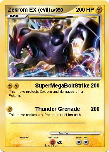 Pokemon Zekrom EX (evil)
