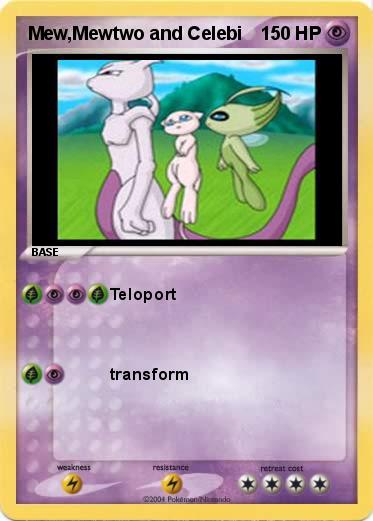 Pokemon Mew,Mewtwo and Celebi