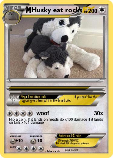 Pokemon Husky eat rocks
