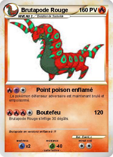 Pokemon Brutapode Rouge