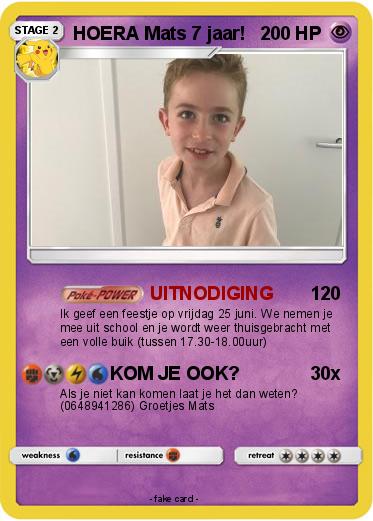 Pokemon HOERA Mats 7 jaar!
