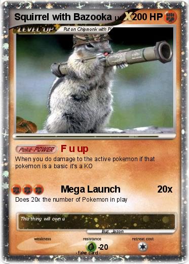 Pokemon Squirrel with Bazooka