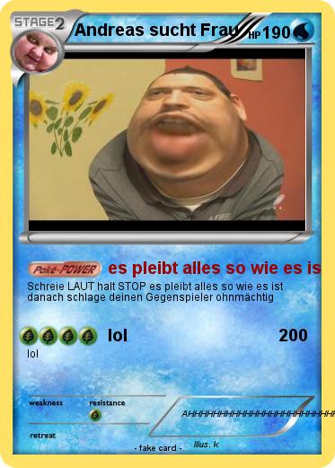 Pokemon Andreas sucht Frau