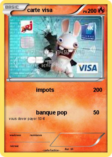 Pokemon carte visa
