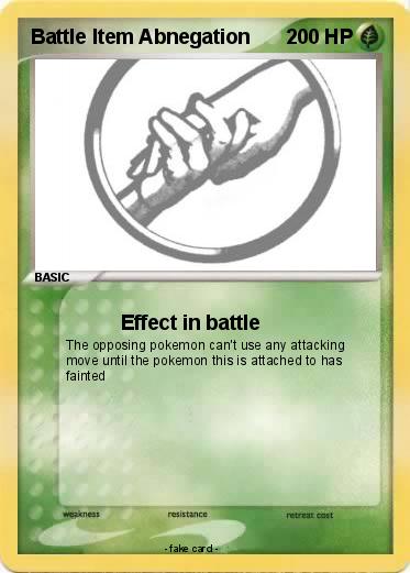 Pokemon Battle Item Abnegation