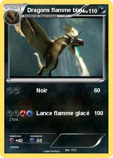 Pokemon Dragons flamme bleu