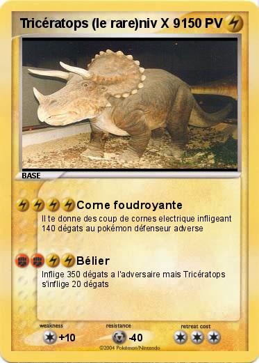 Pokemon Tricératops (le rare)niv X 9