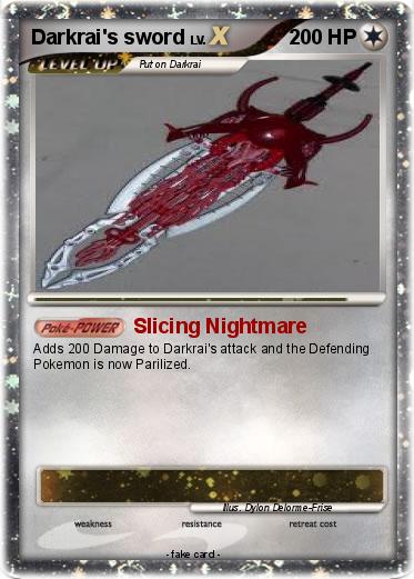 Pokemon Darkrai's sword