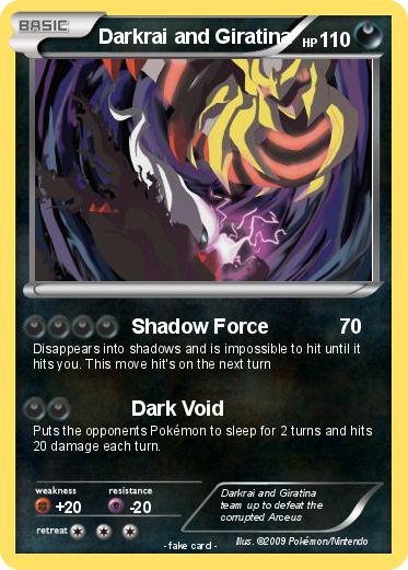 Pokemon Darkrai and Giratina