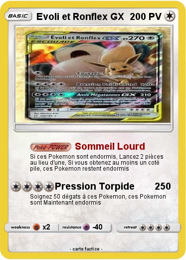 Pokemon Evoli et Ronflex GX