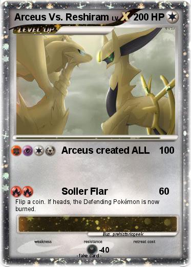 Pokemon Arceus Vs. Reshiram