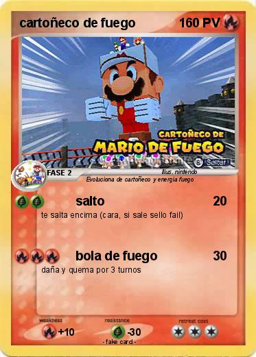 Pokemon cartoñeco de fuego