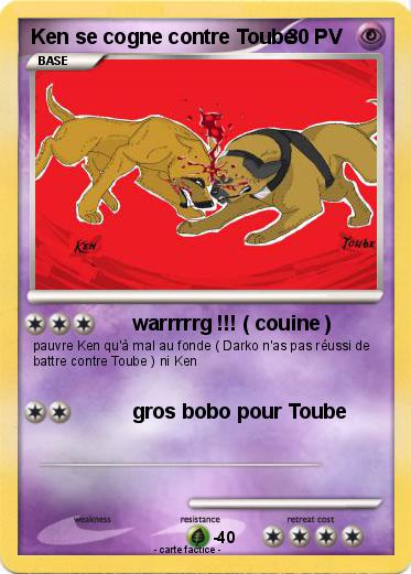 Pokemon Ken se cogne contre Toube