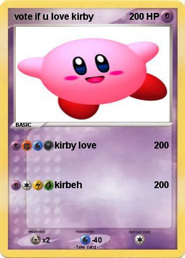 Pokemon vote if u love kirby