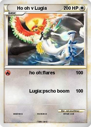 Pokemon Ho oh v Lugia