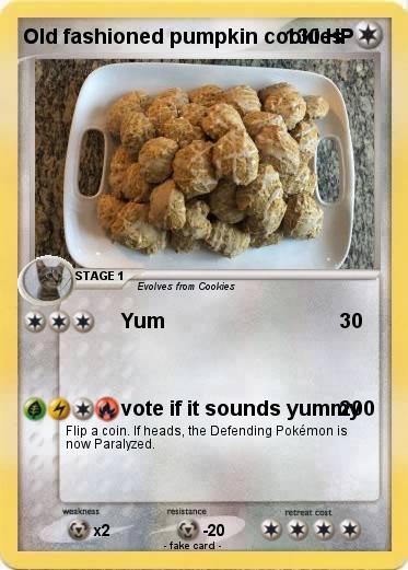 Pokemon Old fashioned pumpkin cookies