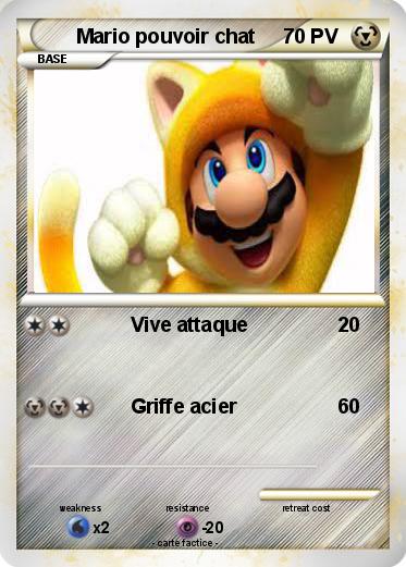 Pokemon Mario pouvoir chat