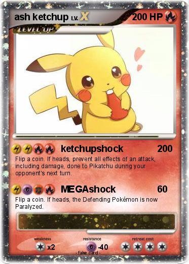 Pokemon ash ketchup