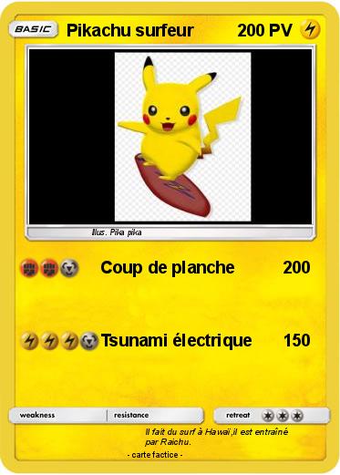 Pokemon Pikachu surfeur