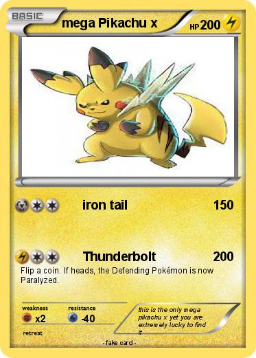Pokemon mega Pikachu x