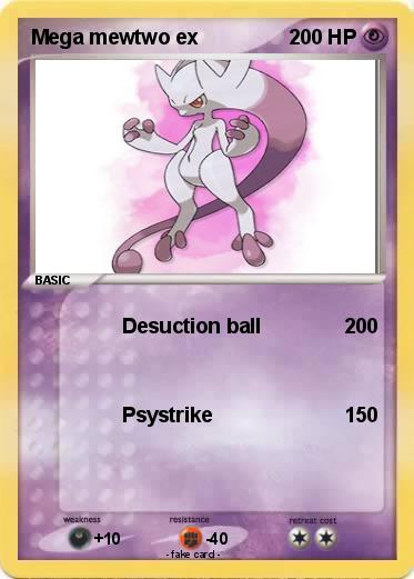 Pokemon Mega mewtwo ex