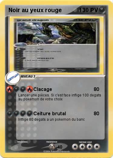 Pokemon Noir au yeux rouge