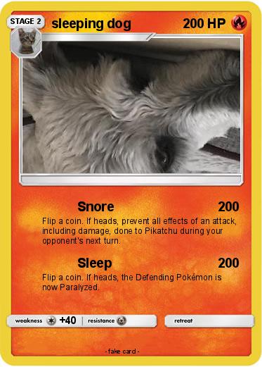 Pokemon sleeping dog