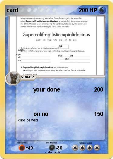Pokemon card