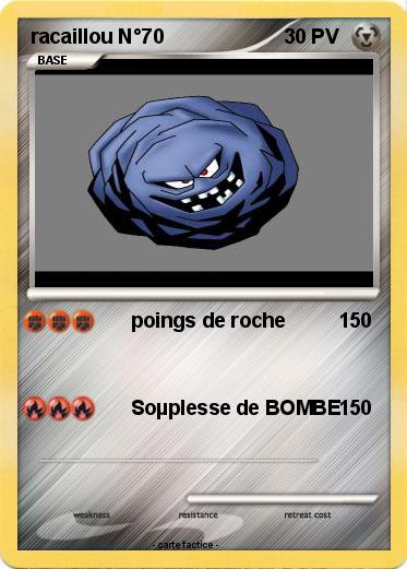 Pokemon racaillou N°70