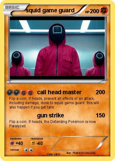 Pokemon squid game guard