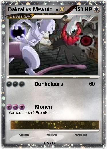 Pokemon Dakrai vs Mewuto