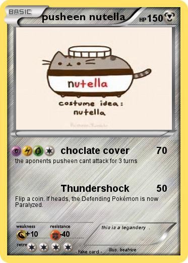 Pokemon pusheen nutella
