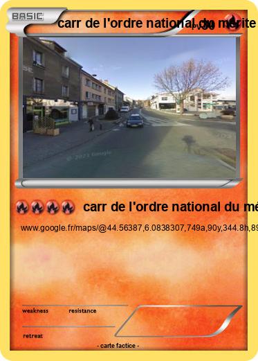 Pokemon carr de l'ordre national du mérite - google maps