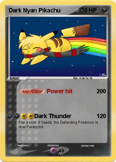 Pokemon Dark Nyan Pikachu