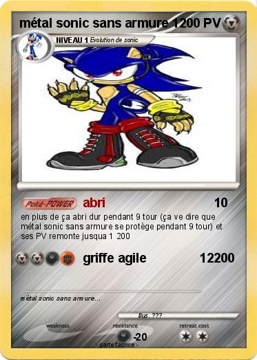 Pokemon métal sonic sans armure 1
