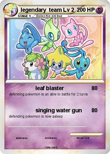 Pokemon legendary  team Lv 2