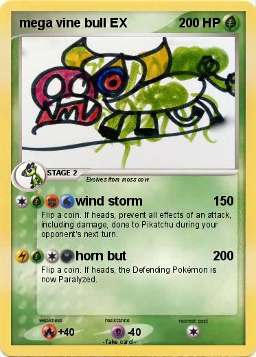 Pokemon mega vine bull EX