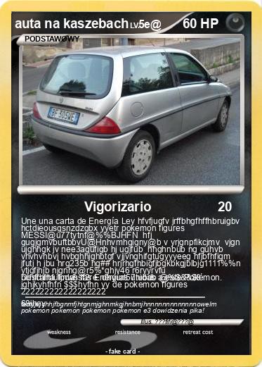 Pokemon auta na kaszebach